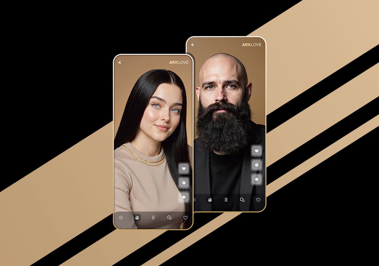 ArkLove-Oberfläche mit Profilkarten