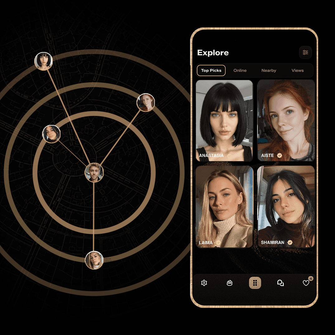 Explore zobrazující členy poblíž a online